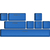 HATOR Royal Navy Blue PBT keycaps - ESC/SPACE/ENTER/R.SHIFT/ARROWS (HTS-714)