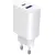 Мережевий зарядний пристрій Proove Silicone Power 2 30W (Type-C + USB) + Cable Type-C до Type-C (1m) white (WCSP23011002), зображення 2