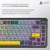 Клавіатура механічна бездротова Ajazz AK820 MAX PLUS Daydream Switch RGB Wireless/BT/USB Black, зображення 10