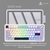 Клавіатура механічна бездротова Ajazz AK820 MAX PLUS Daydream Switch RGB Wireless/BT/USB White, зображення 4