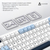 Клавіатура механічна бездротова Ajazz AK820 MAX PLUS Daydream Switch RGB Wireless/BT/USB White, зображення 5