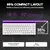Дротова механічна клавіатура Ajazz NK68 Red switches Side contour White (NK68-R-S-W), зображення 3