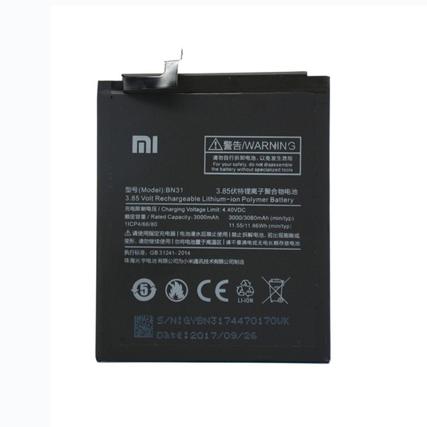 Аккумулятор XIAOMI BN31 для Mi A1 / Mi5X / Redmi Note 5A / Redmi Note 5A Prime / Redmi S2 original