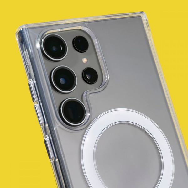 Чохол WAVE Clear Case (PC+TPU) with Magnetic Ring Samsung Galaxy S25 Ultra Clear, зображення 4