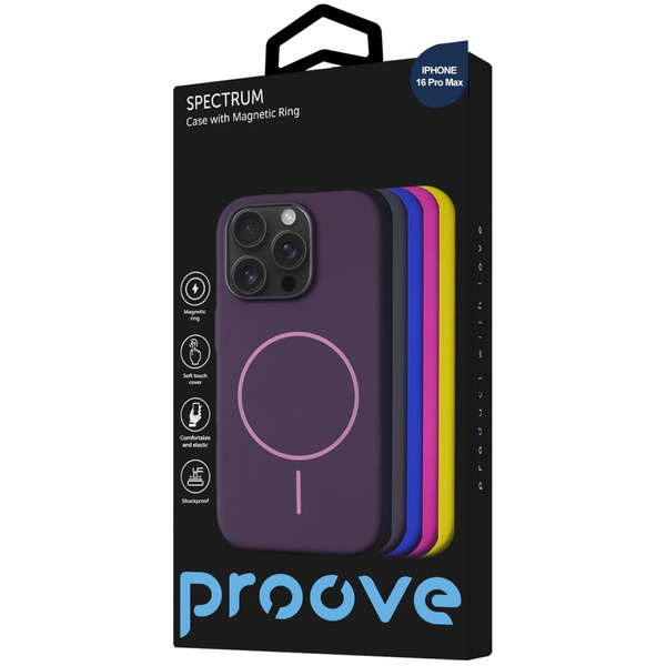 Чохол Proove Spectrum Case with Magnetic Ring iPhone 16 Pro Max Sun yellow, изображение 3