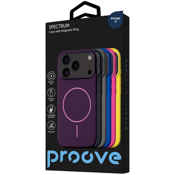 Чохол Proove Spectrum Case with Magnetic Ring iPhone 17 Acid blue, изображение 2