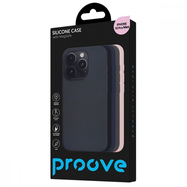 Чохол Proove Silicone Case with Magnetic Ring iPhone 15 Pro Max Light pink, изображение 2