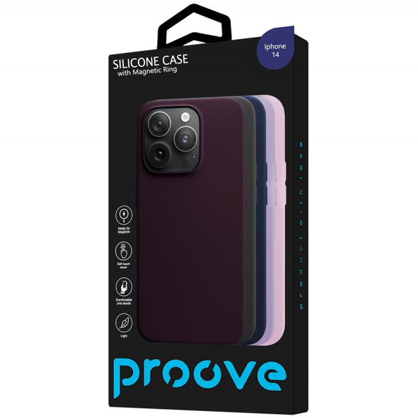 Чохол Proove Silicone Case with Magnetic Ring iPhone 14 Elderberry, изображение 2