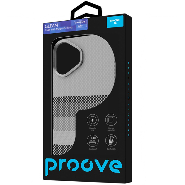 Чохол Proove Gleam Case with Magnetic Ring iPhone 17 Silver peak, изображение 2