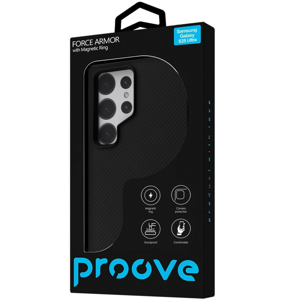 Чохол Proove Force Armor Case with Magnetic Ring Samsung Galaxy S25 Ultra Black, изображение 2