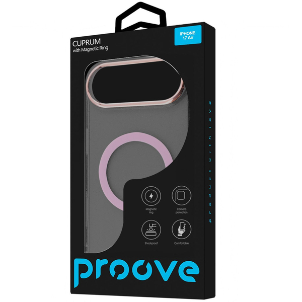 Чохол Proove Cuprum Case with Magnetic Ring iPhone 17 Air Pink, изображение 2