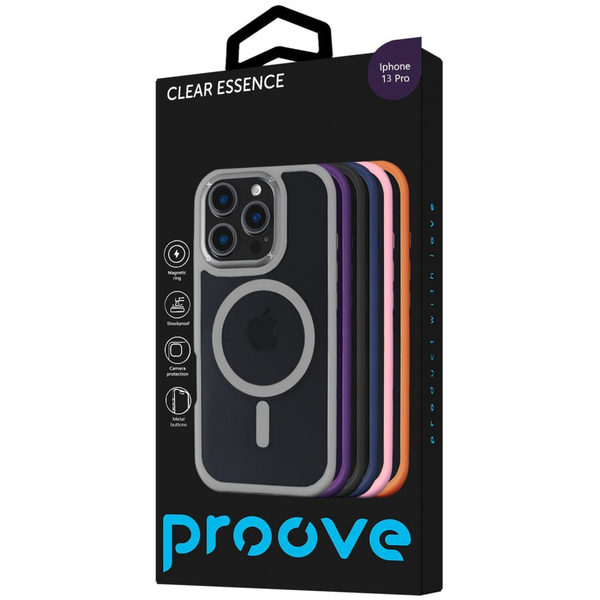 Чохол Proove Clear Essence Case with Magnetic Ring iPhone 13 Pro Deep purple, изображение 2