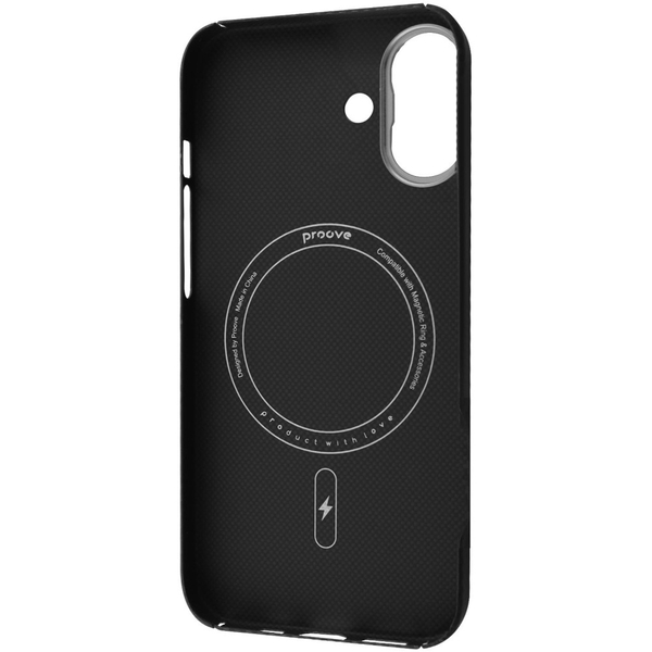 Чохол Proove Carbon Slim with Magnetic Ring iPhone 16 Black, изображение 3