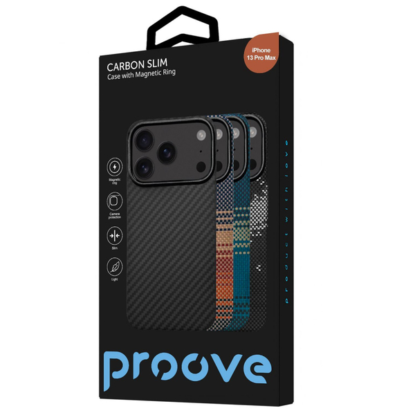Чохол Proove Carbon Slim with Magnetic Ring iPhone 13 Pro Max Starfield, изображение 2