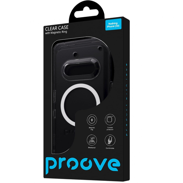Чохол Proove Clear Case with Magnetic Ring Nothing Phone (3a) Transparent, изображение 2