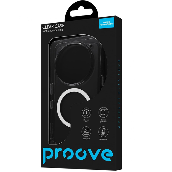 Чохол Proove Clear Case with Magnetic Ring Nothing Phone (3a) Pro Transparent, зображення 2