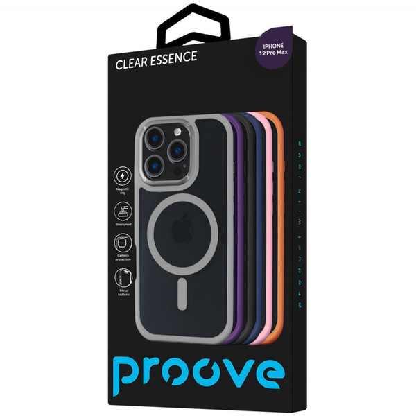 Чохол Proove Clear Essence Case with Magnetic Ring iPhone 12 Pro Max Orange, зображення 2