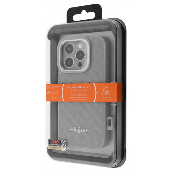 Чохол Kajsa Rhombus Collection with Magnetic Ring iPhone 16 Gray, зображення 2