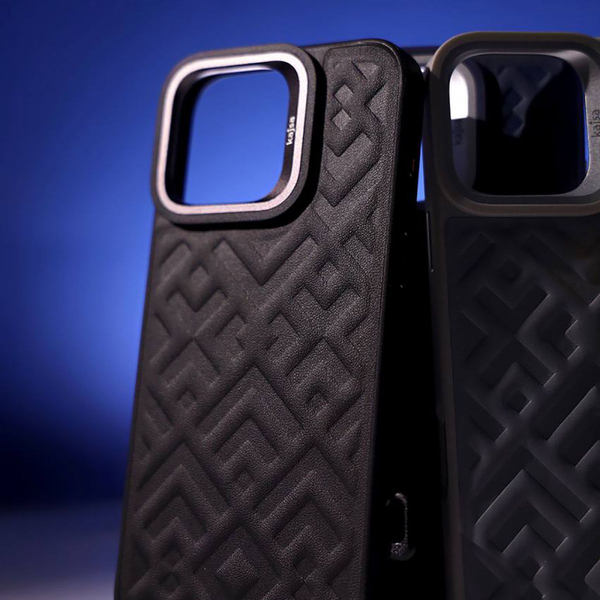Чохол Kajsa Rhombus Collection with Magnetic Ring iPhone 16 Black, изображение 4