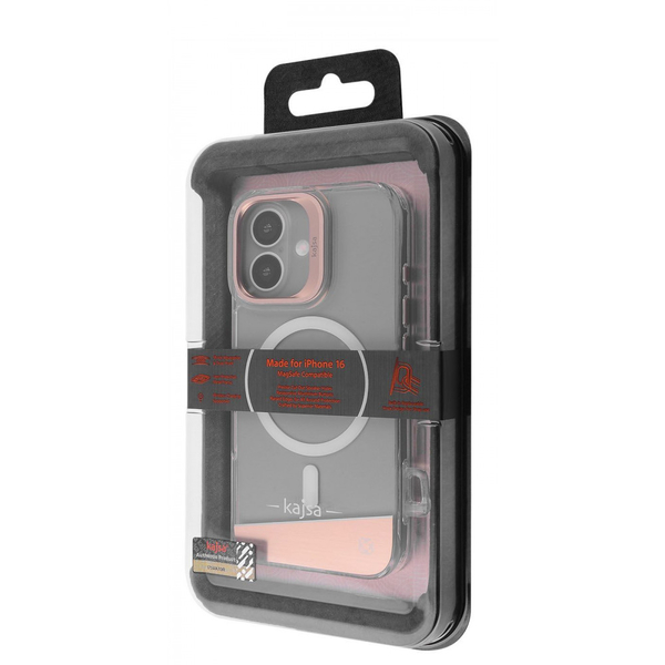 Чохол Kajsa Aluminium Shield with Magnetic Ring iPhone 16 Silver, зображення 2