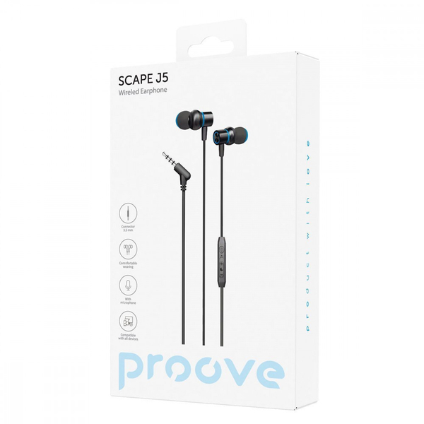 Дротові навушники Proove Scape J5 (3.5mm) Black, изображение 2