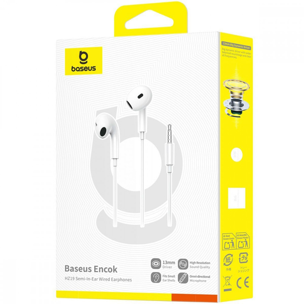 Навушники Baseus Encok HZ19 White, зображення 2