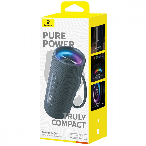 Портативна акустика Baseus AeQur 30 Air Gray, изображение 2