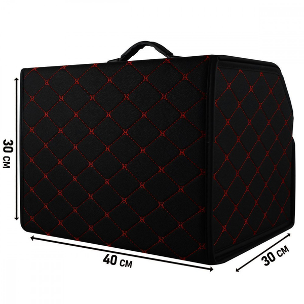 Органайзер у багажник автомобіля 40см*30см*30см Black red, изображение 9
