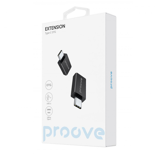 Адаптер OTG Proove Extension USB to Type-C Black, зображення 2