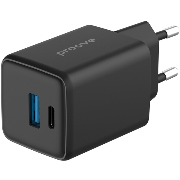 Мережевий зарядний пристрій Proove Pocket GaN Plus 25W (Type-C + USB) White, изображение 3