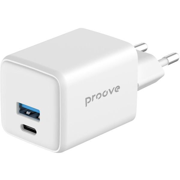 Мережевий зарядний пристрій Proove Pocket GaN 30W (Type-C + USB) White, изображение 8