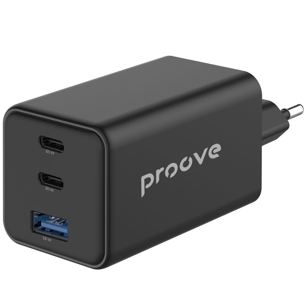 Мережевий зарядний пристрій Proove Pocket GaN 65W (2Type-C + USB) White, зображення 3