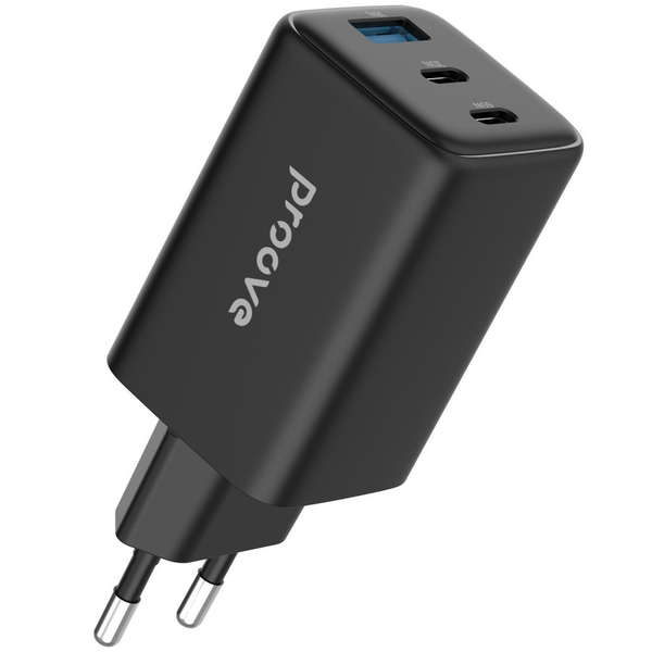 Мережевий зарядний пристрій Proove Pocket GaN 65W (2Type-C + USB) Black, изображение 4