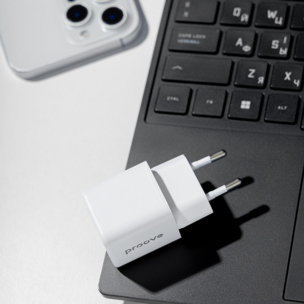Мережевий зарядний пристрій Proove Pocket GaN 25W (Type-C) White, изображение 13