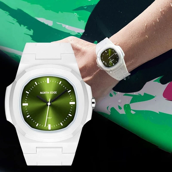 Механічний Годинник NORTH EDGE VOLT White/green, изображение 7