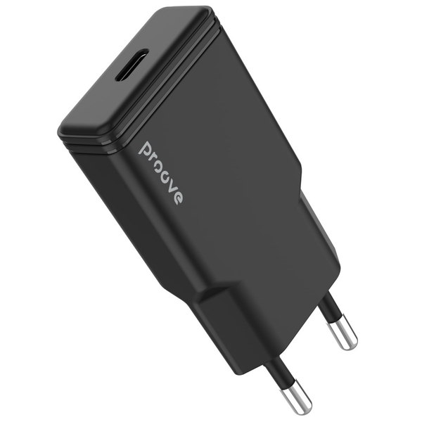 Мережевий зарядний пристрій Proove Slender 20W (Type-C) Black, зображення 3