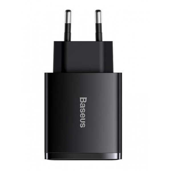 Мережевий зарядний пристрій Baseus Compact Quick Charger 30W (Type-C + 2USB) Black