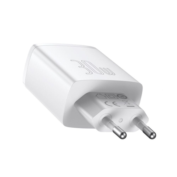 Мережевий зарядний пристрій Baseus Compact Quick Charger 30W (Type-C + 2USB) Black, изображение 3