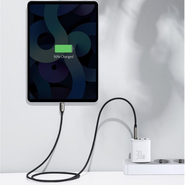 Мережевий зарядний пристрій Baseus Compact Quick Charger 30W (Type-C + 2USB) Black, изображение 7