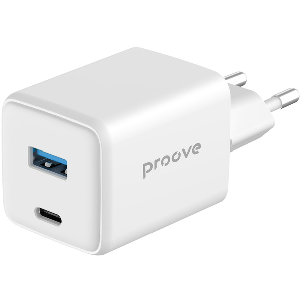 Мережевий зарядний пристрій Proove Pocket GaN 45W (Type-C + USB) White, изображение 7