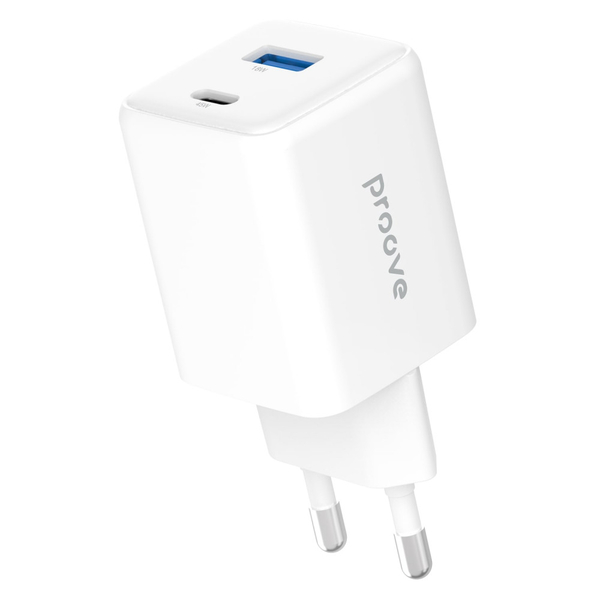 Мережевий зарядний пристрій Proove Pocket GaN 45W (Type-C + USB) White