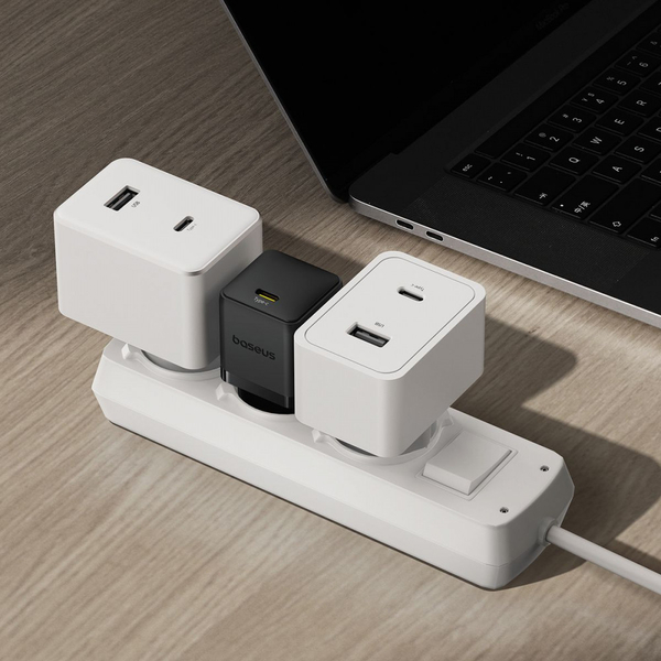 Мережевий зарядний пристрій Baseus Palm Fast Charger Type-C 30W (With Cable Type-C to Type-C 60W 1m) Black, зображення 7