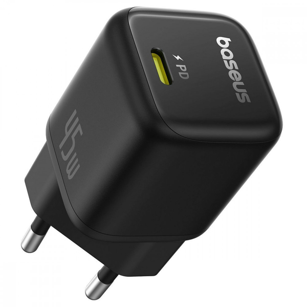 Мережевий зарядний пристрій Baseus PicoGo GaN Fast Charger Type-C 45W Black, зображення 4