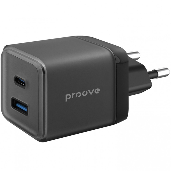 Мережевий зарядний пристрій Proove Pure GaN Plus 30W (Type-C + USB) White, зображення 3