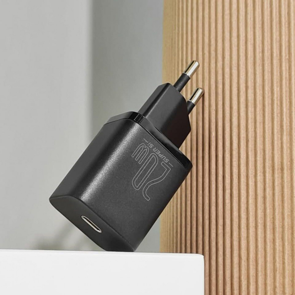 Мережевий зарядний пристрій Baseus Super Silicone Quick Charger Charger 20W (Type-C) Blue, изображение 4