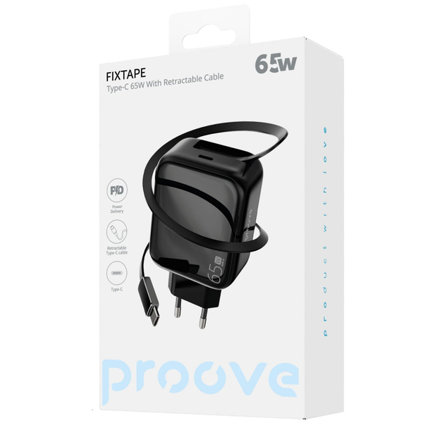 Мережевий зарядний пристрій Proove Fixtape GaN Type-C 65W White, изображение 2