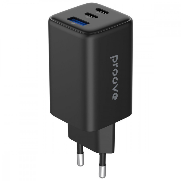 Мережевий зарядний пристрій Proove Pocket GaN 65W (2Type-C + USB) Black