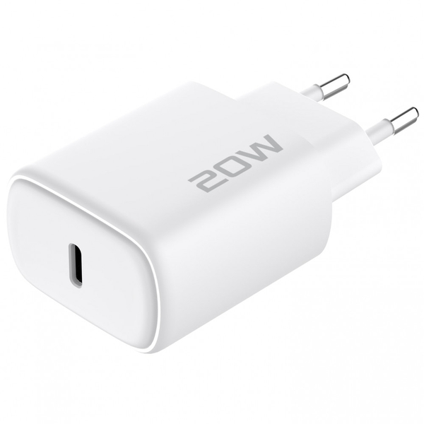 Мережевий зарядний пристрій Proove Silicone Power 2 20W (Type-C) + Cable Type-C to Lightning (1m) White, изображение 8