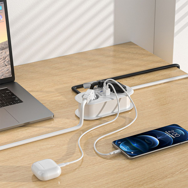 Мережевий фільтр Proove Supercoil 20W (2xAC + Type-C + 2xSB) 1.5m White, изображение 4