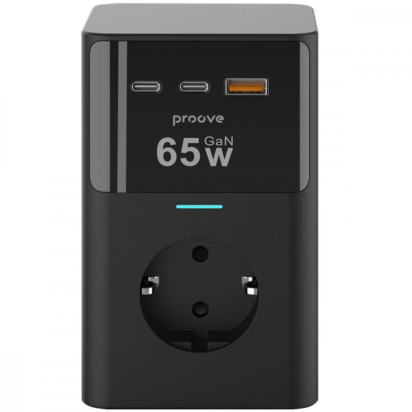 Мережевий фільтр Proove Power Cube 65W (3xAC + 2xType-C + 1xUSB) 1.5m Black, зображення 3